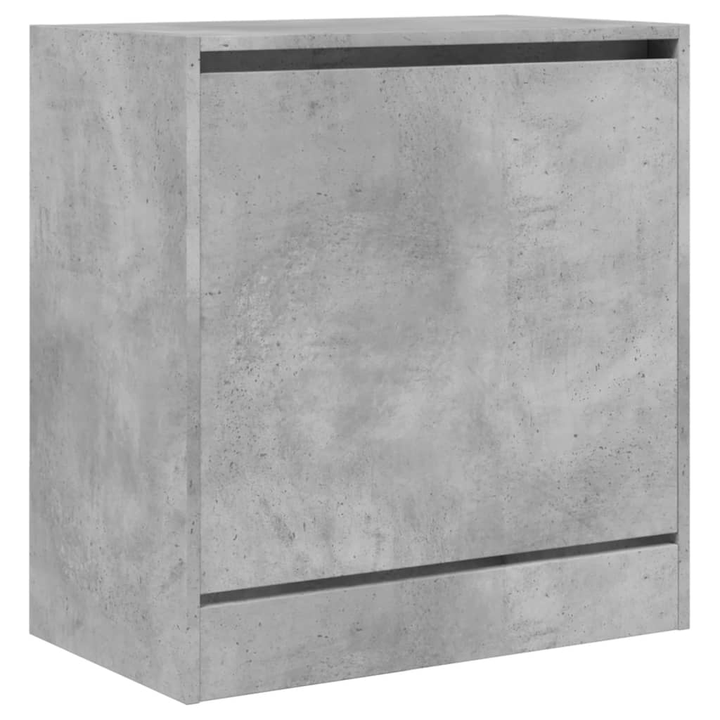 betonszürke szerelt fa cipőszekrény 60 x 34 x 63,5 cm