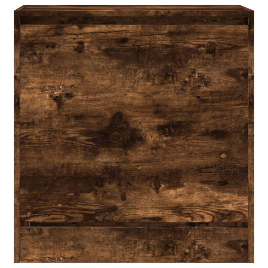 füstös tölgy színű szerelt fa cipőszekrény 60 x 34 x 63,5 cm