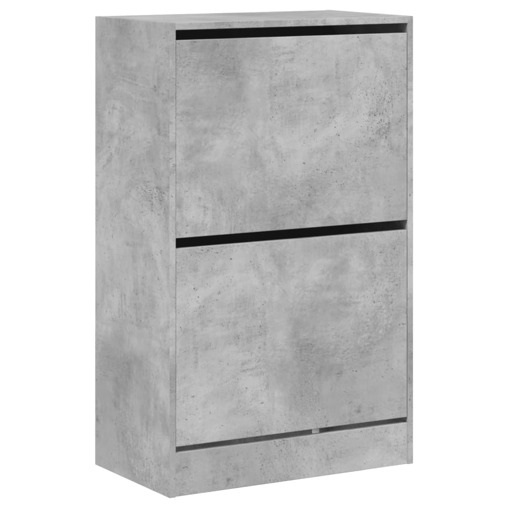 betonszürke szerelt fa cipőszekrény 60 x 34 x 96,5 cm