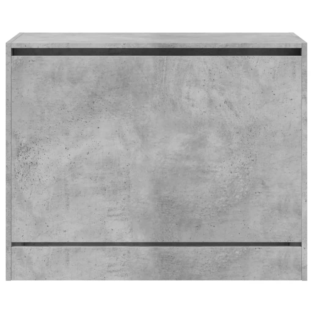 betonszürke szerelt fa cipőszekrény 80 x 34 x 63 cm