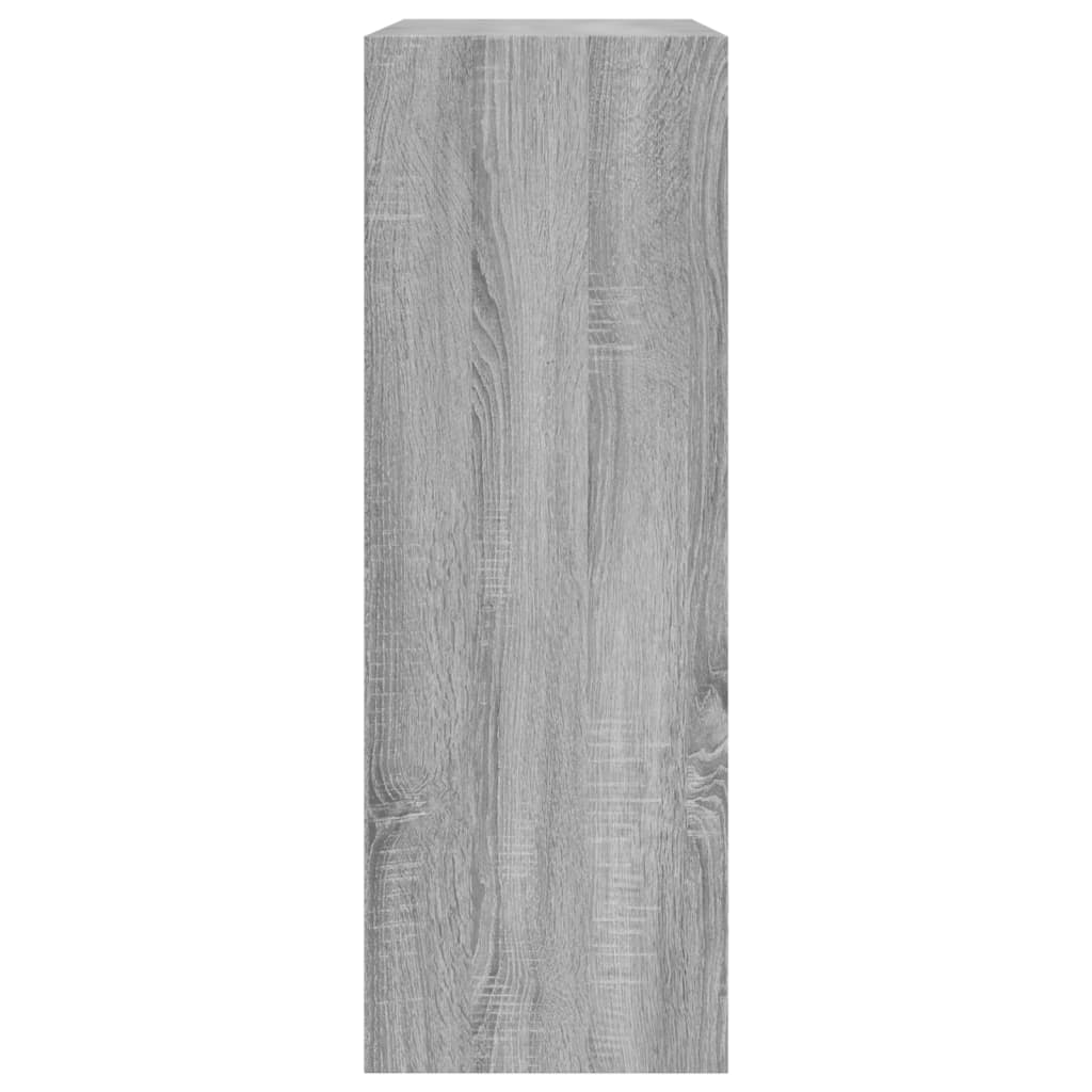 szürke sonoma színű szerelt fa cipőszekrény 80x34x96,5 cm