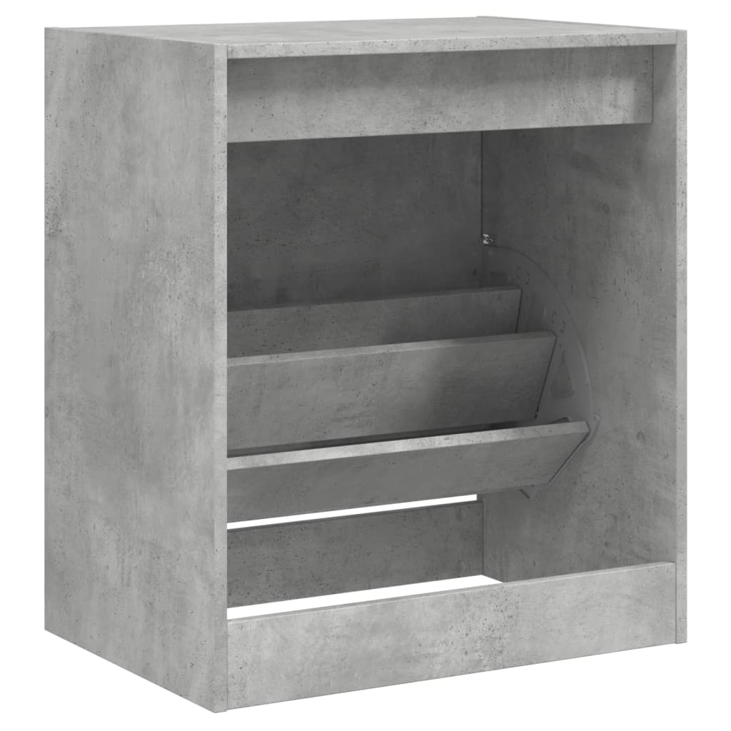 betonszürke szerelt fa cipőszekrény 60 x 42 x 69 cm