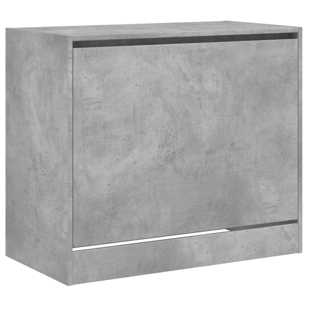 betonszürke szerelt fa cipőszekrény 80x42x69 cm
