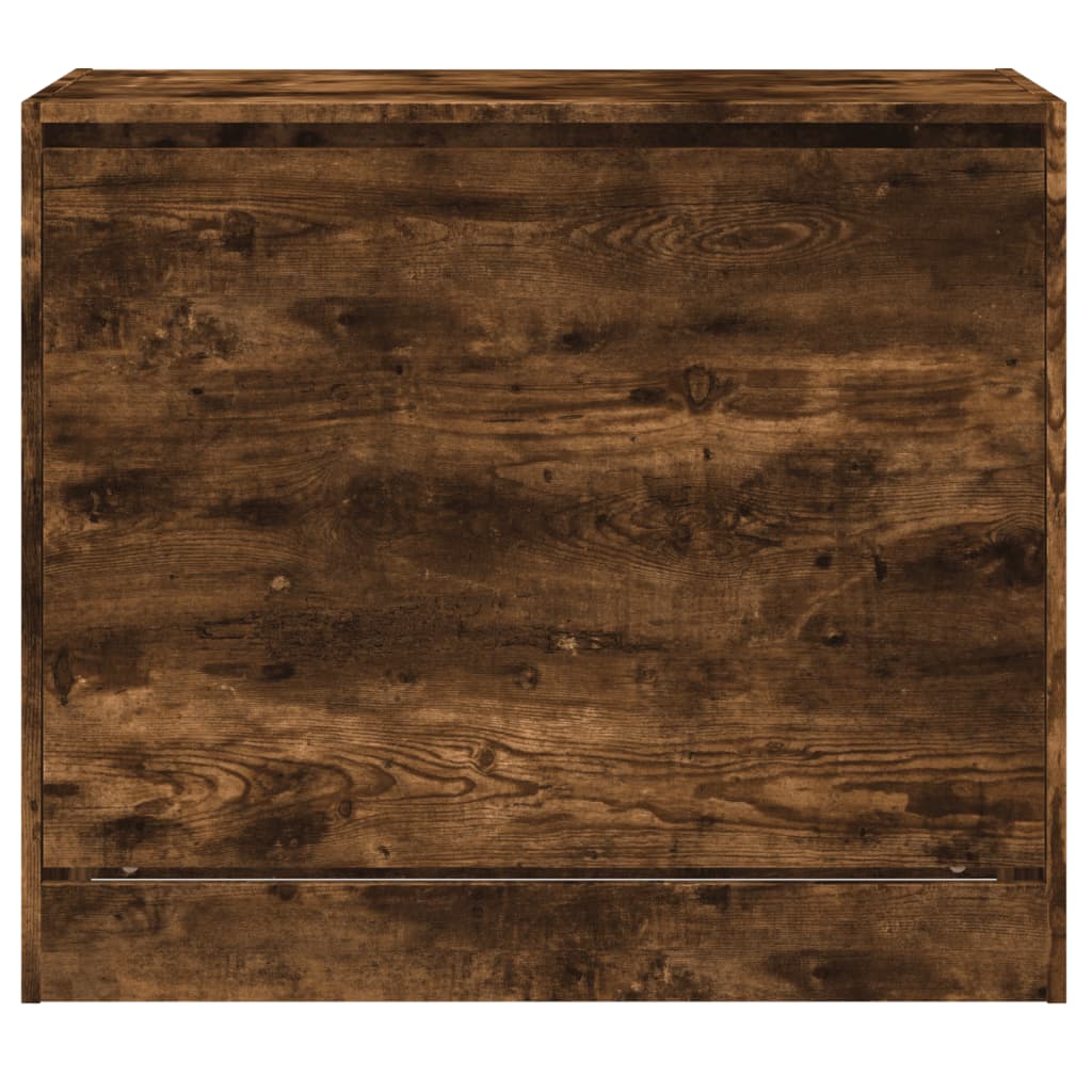füstös tölgy színű szerelt fa cipősszekrény 80 x 42 x 69 cm