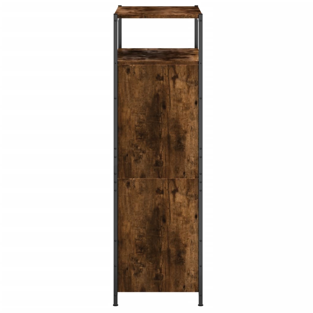 füstös tölgy színű szerelt fa cipőszekrény 60x34x112 cm