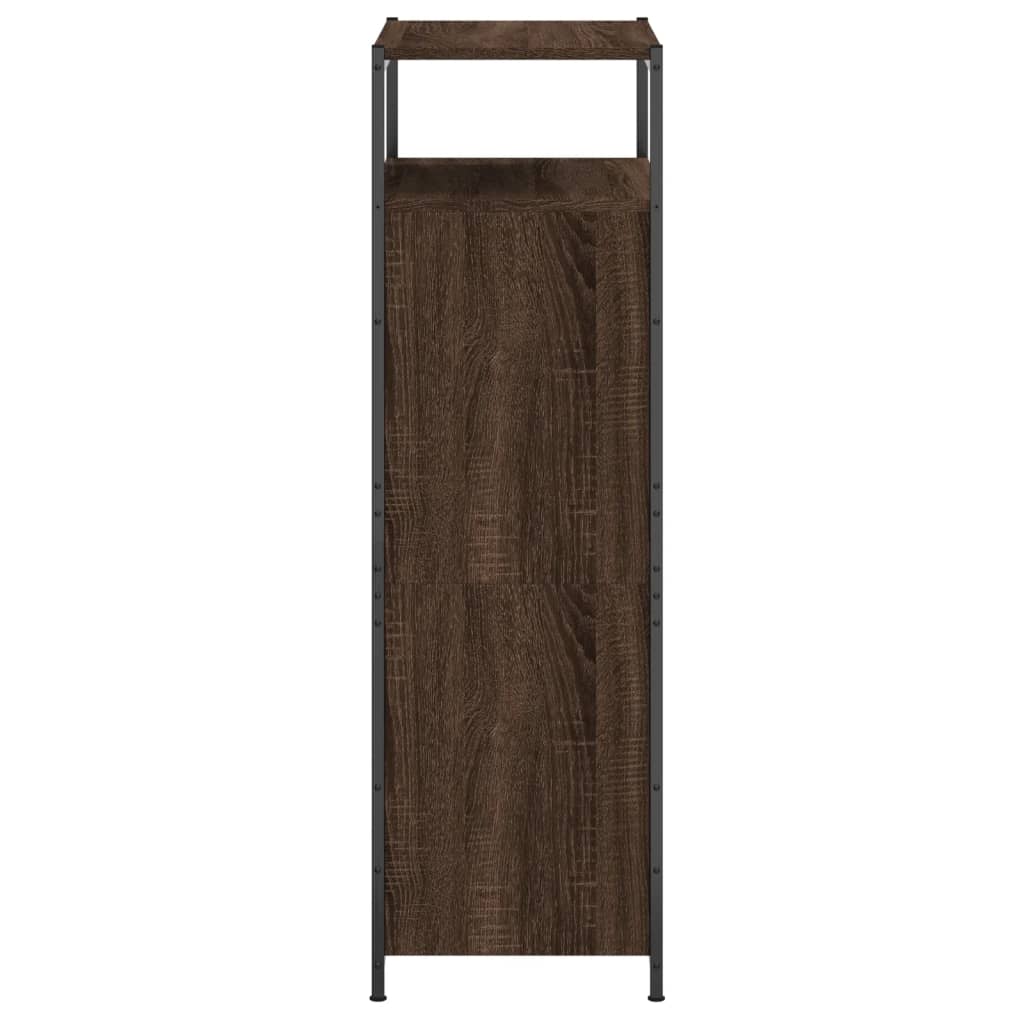 barna tölgyszínű szerelt fa cipősszekrény 60x34x112 cm