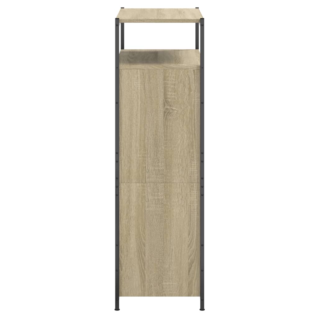 sonoma tölgy színű szerelt fa cipőszekrény 75x34x112 cm
