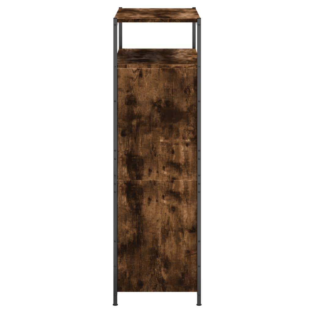 füstös tölgy színű szerelt fa cipőszekrény 75x34x112 cm