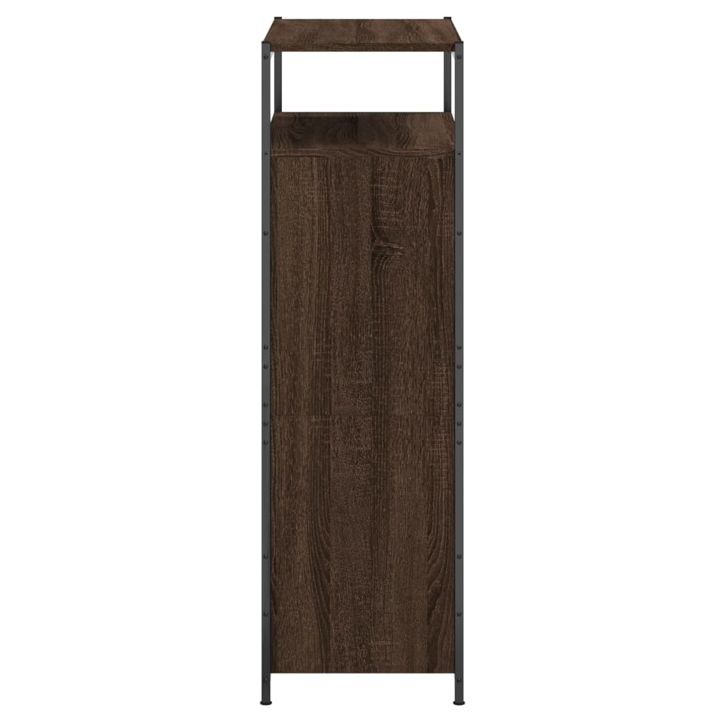 barna tölgyszínű szerelt fa cipősszekrény 75 x 34 x 112 cm