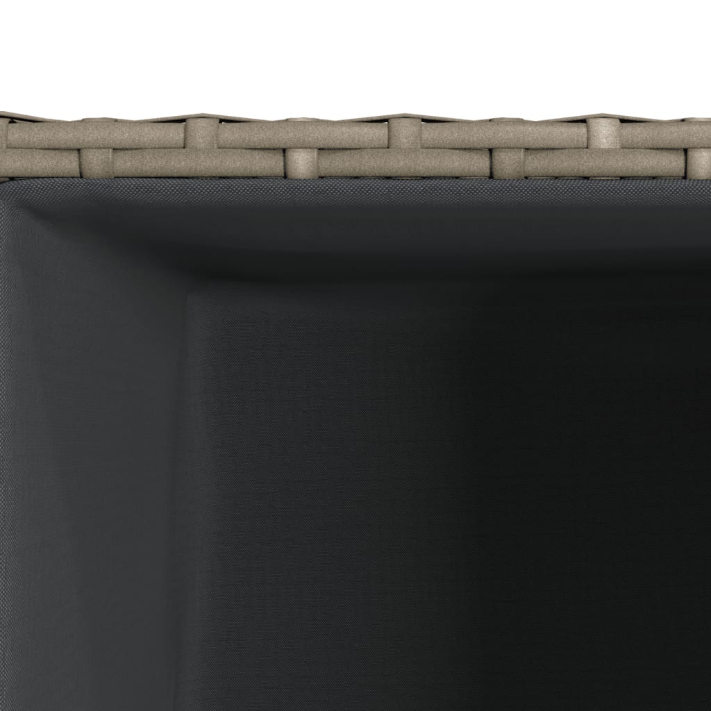 3 db szürke polyrattan kerti ültetőláda
