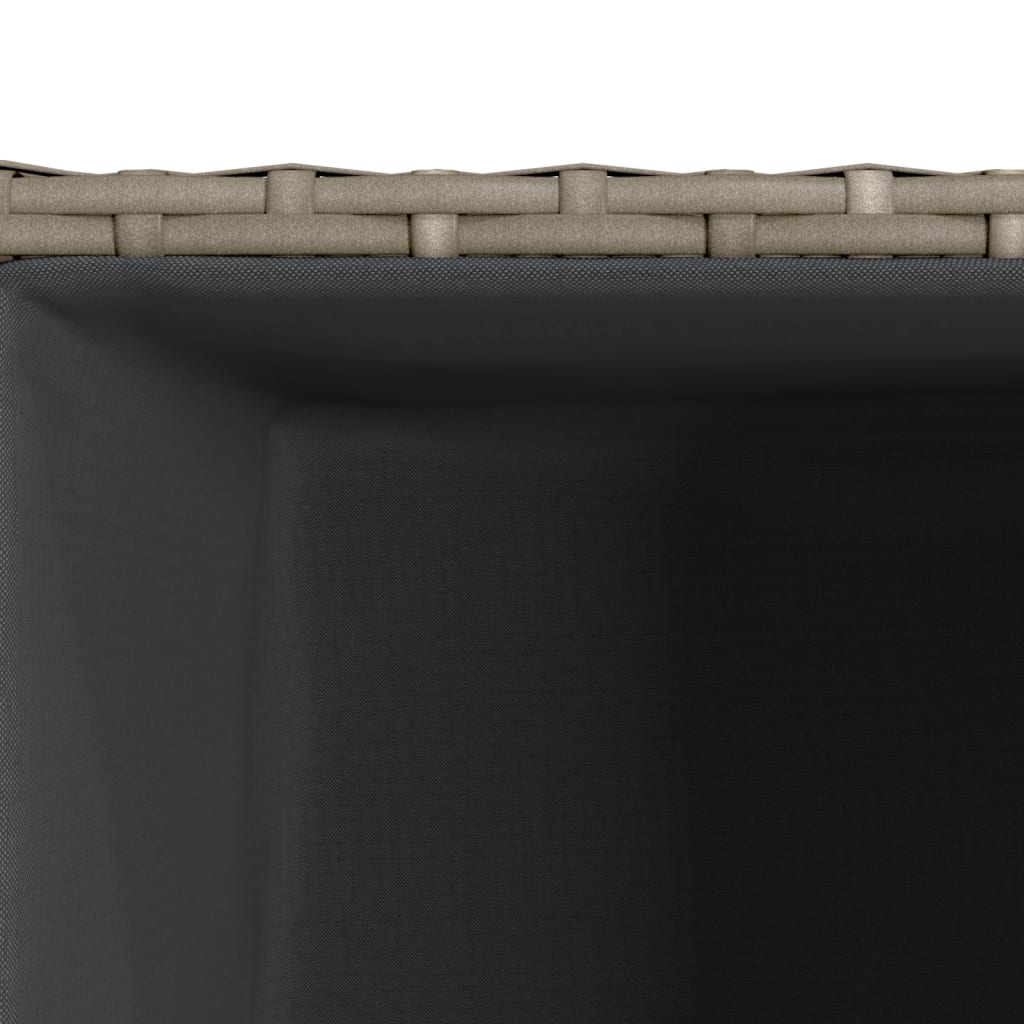 szürke polyrattan kerti ültetőláda 30x30x60 cm
