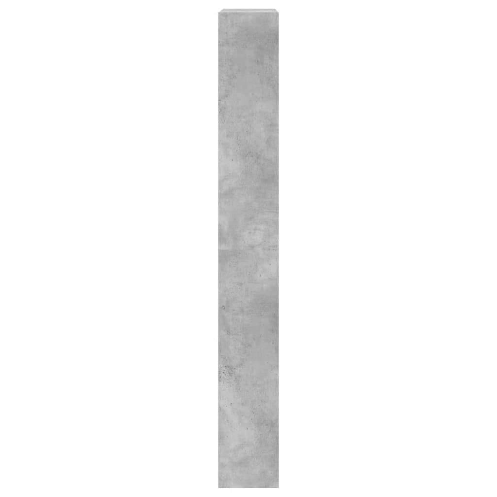 betonszürke cipőszekrény 4 kihajtható fiókkal 80x21x163,5 cm