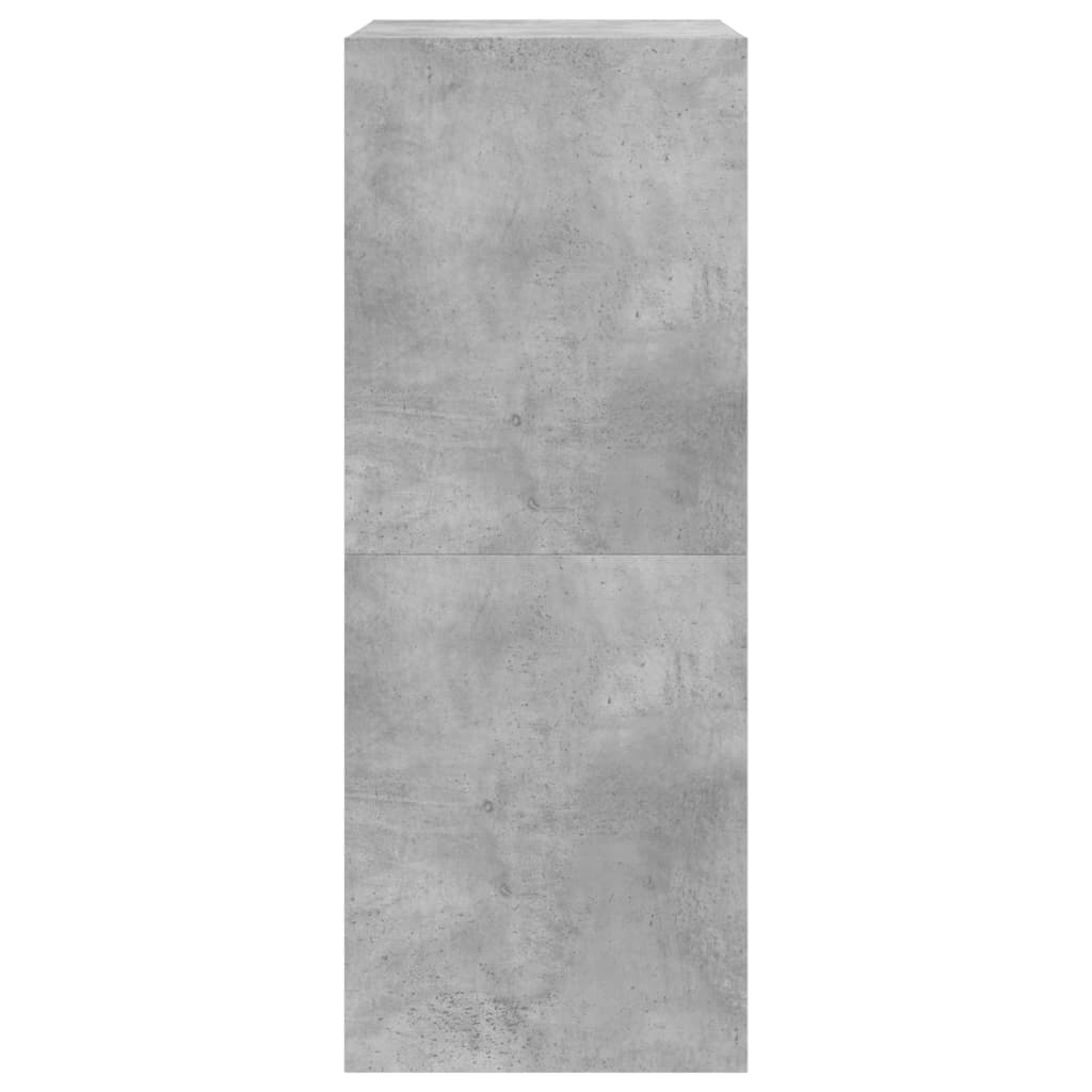 betonszürke cipőszekrény 2 kihajtható fiókkal 80 x 42 x 108 cm