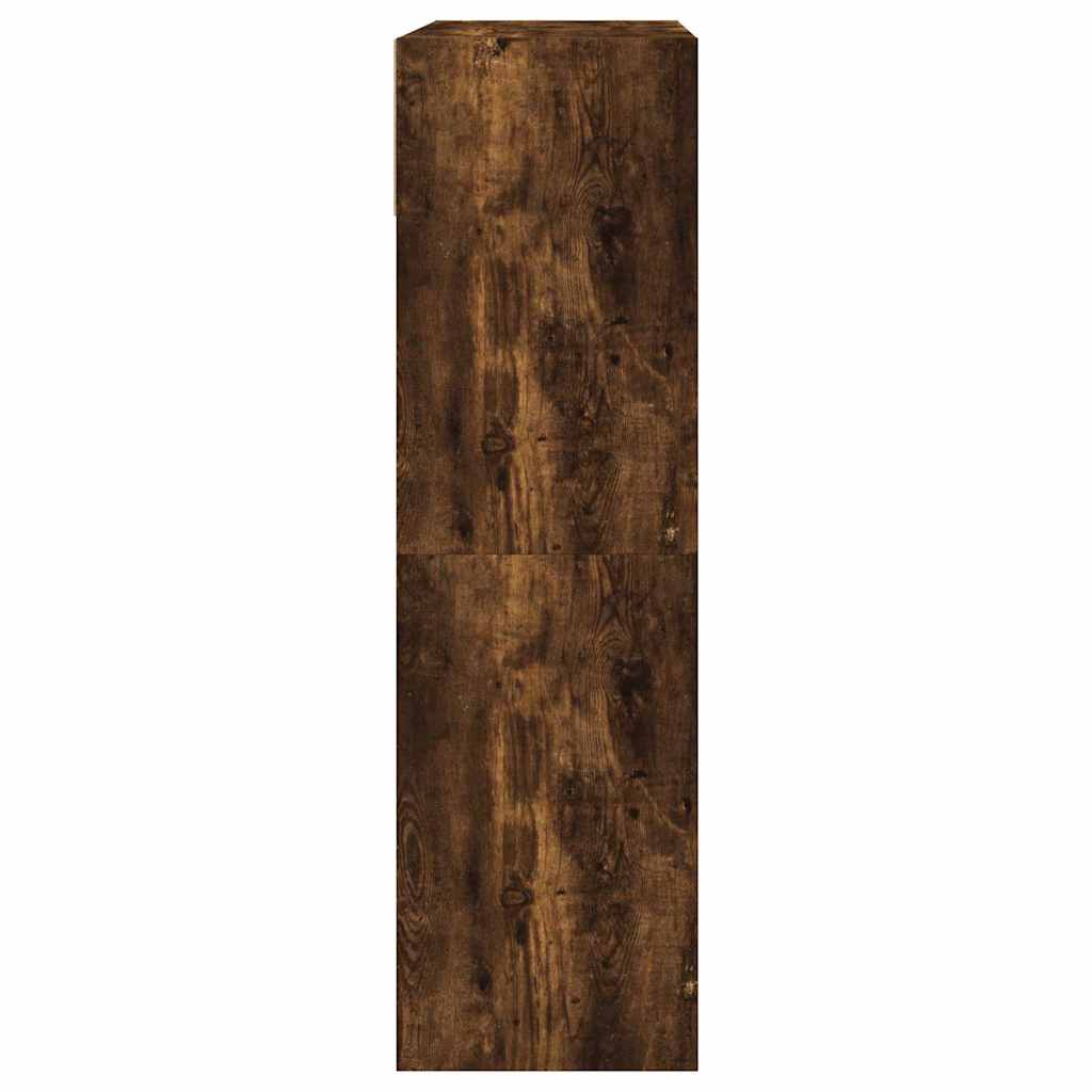 füstös tölgy cipőszekrény 2 kihajtható fiókkal 80x34x116 cm