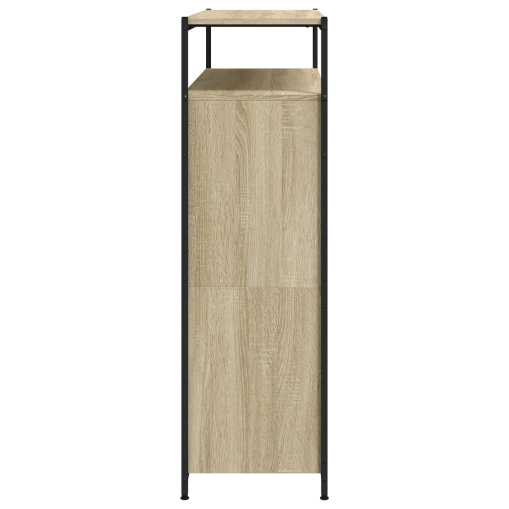sonoma tölgy cipőszekrény 4 kihajtható fiókkal 100x34x112 cm