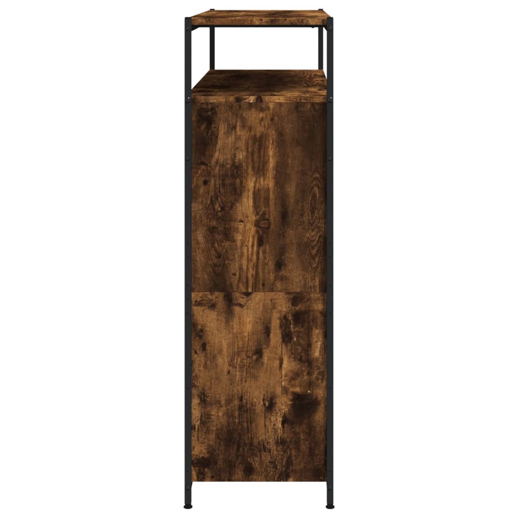 füstös tölgy cipőszekrény 4 kihajtható fiókkal 100x34x112 cm