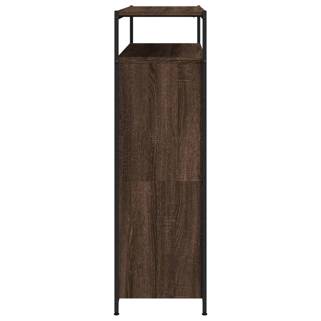 barna tölgy cipőszekrény 4 kihajtható fiókkal 100x34x112 cm