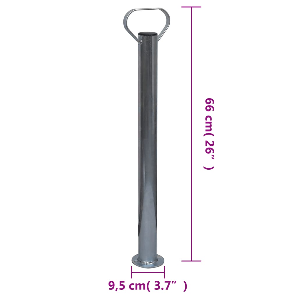 utánfutó támasztókerék 2 tartócsővel 2 osztott bilinccsel 60 mm