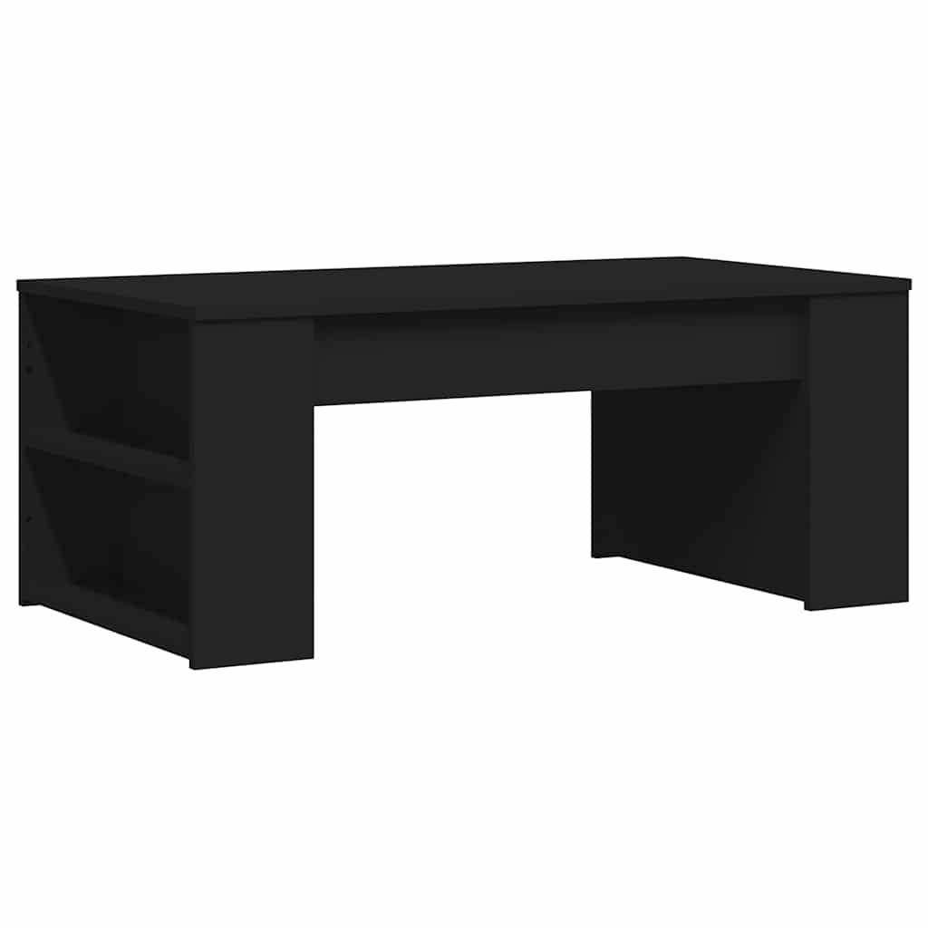 fekete szerelt fa dohányzóasztal 102 x 55 x 42 cm