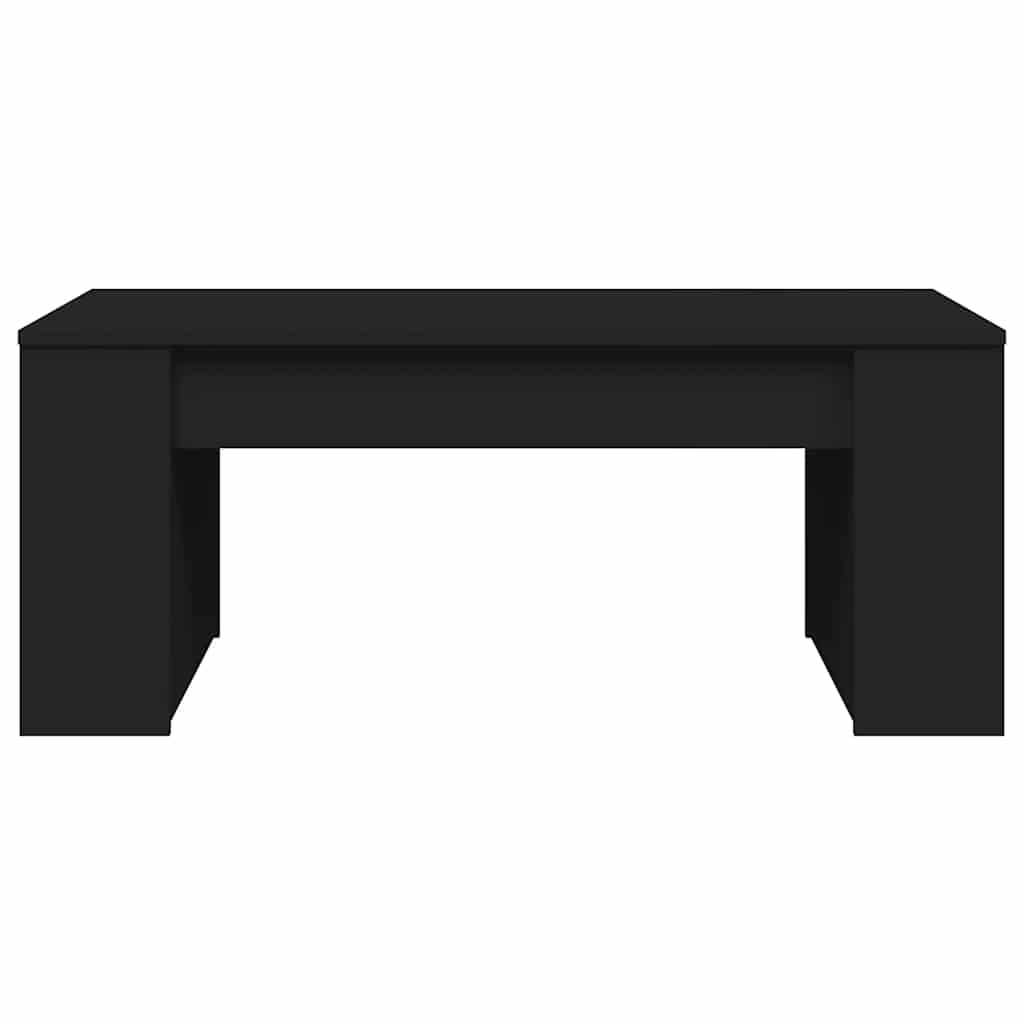 fekete szerelt fa dohányzóasztal 102 x 55 x 42 cm