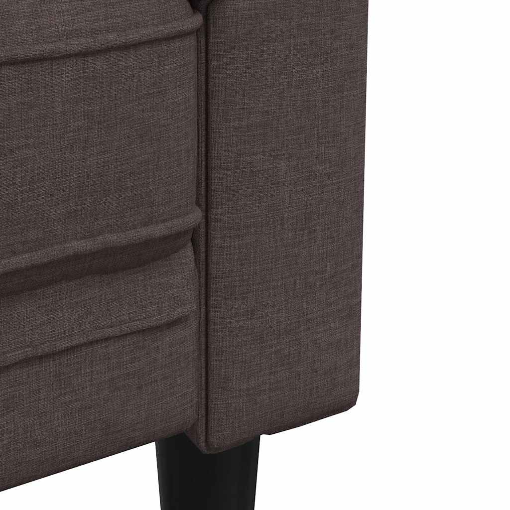 sötétbarna szövet Chesterfield kanapé