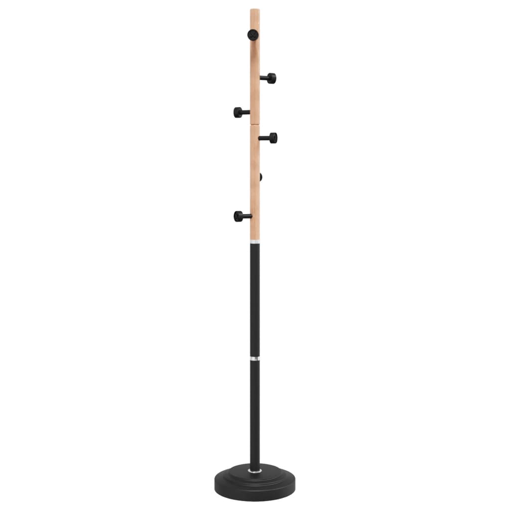 fekete porszórt vas ruhafogas 177 cm