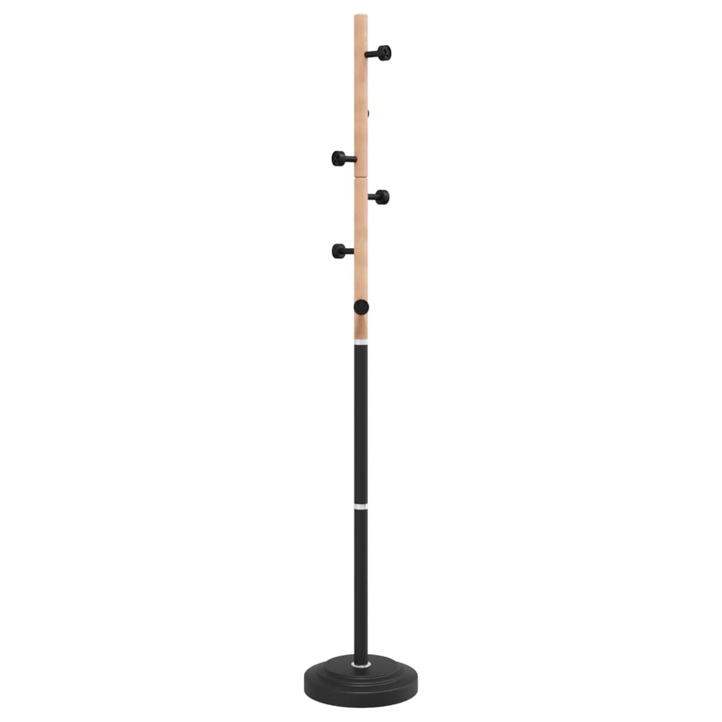 fekete porszórt vas ruhafogas 177 cm