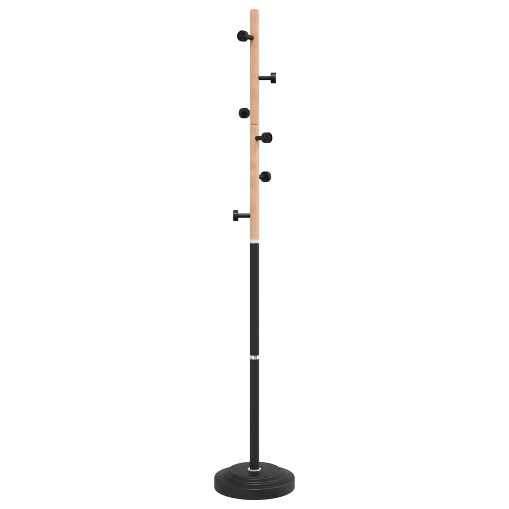 fekete porszórt vas ruhafogas 177 cm