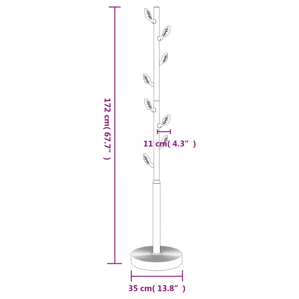 fehér porszórt vas ruhafogas 172 cm
