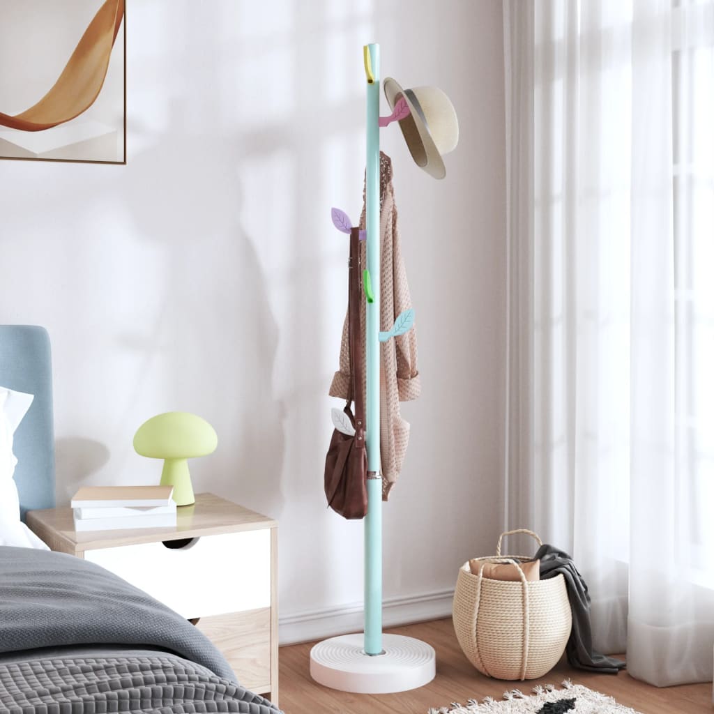 kék porszórt vas ruhafogas 172 cm