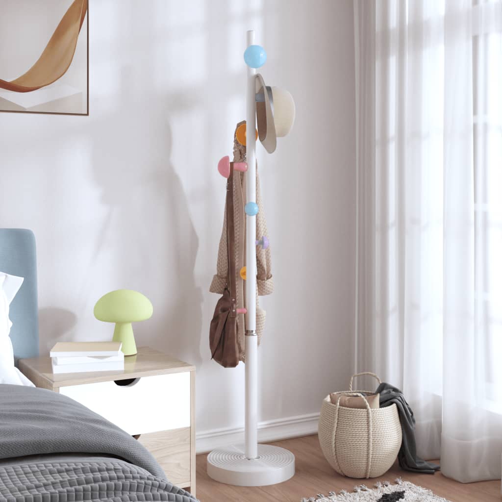 fehér porszórt vas ruhafogas 172 cm