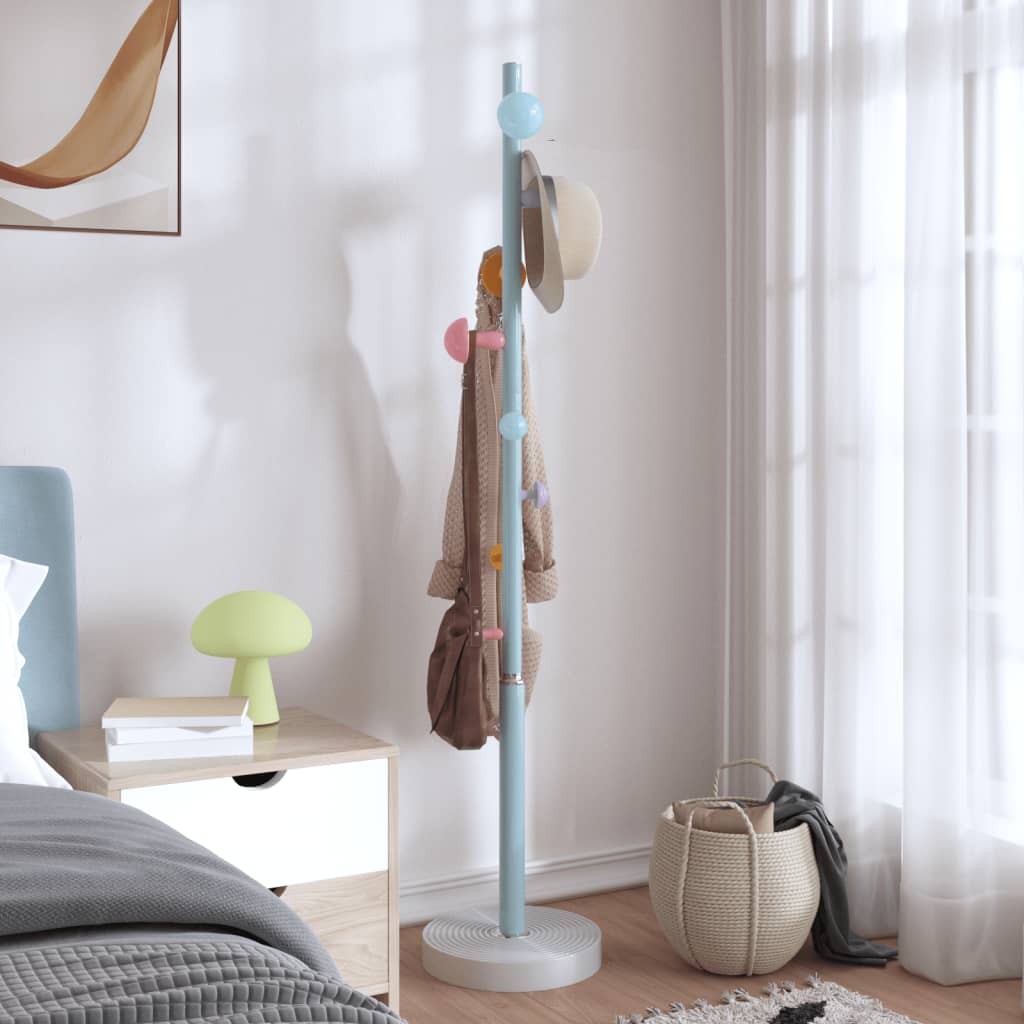 kék porszórt vas ruhafogas 172 cm