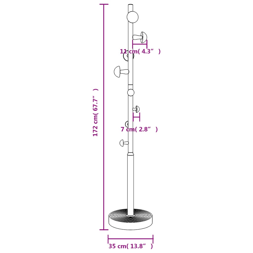 kék porszórt vas ruhafogas 172 cm