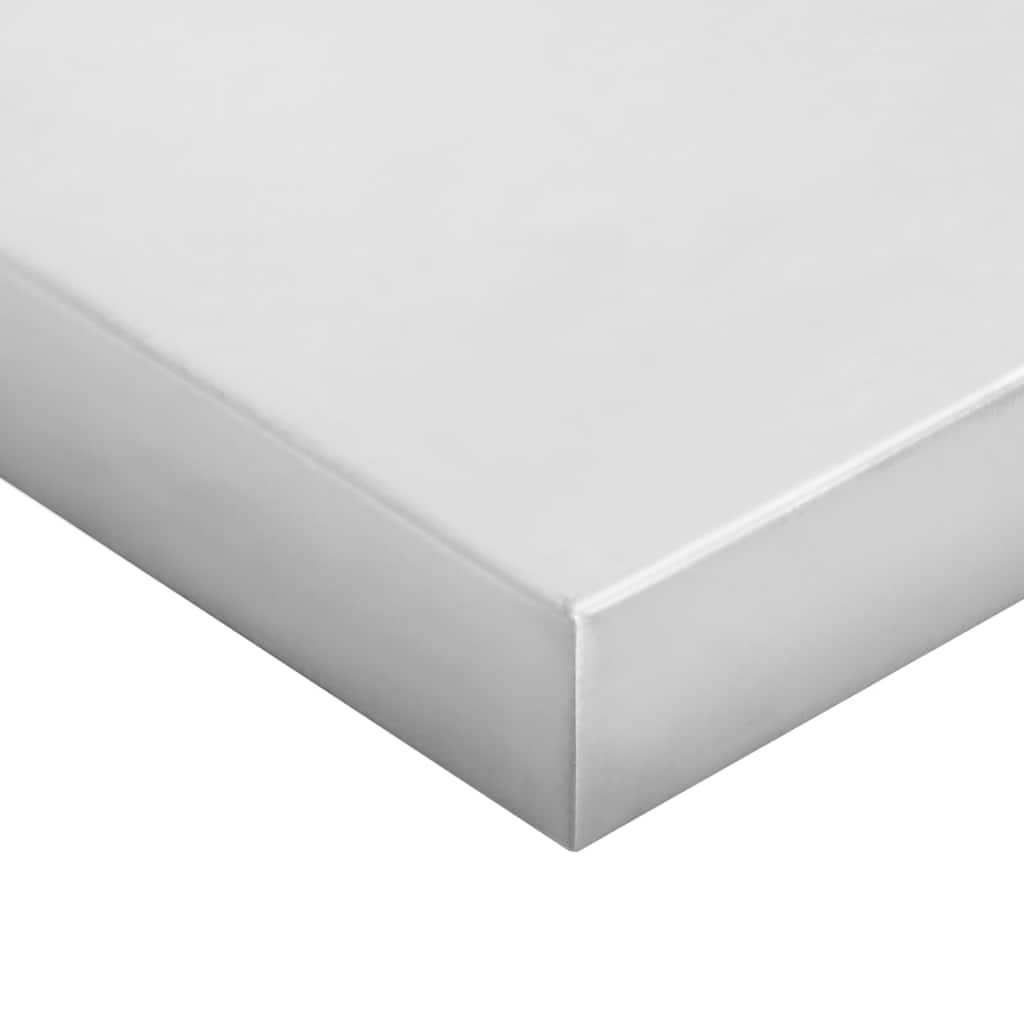 2 db ezüstszínű rozsdamentes acél fali polc 100 x 40 cm