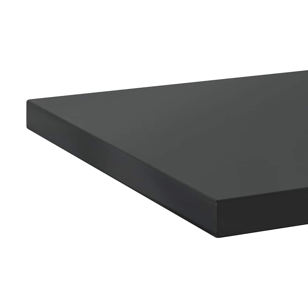 2 db fekete rozsdamentes acél fali polc 100 x 40 cm