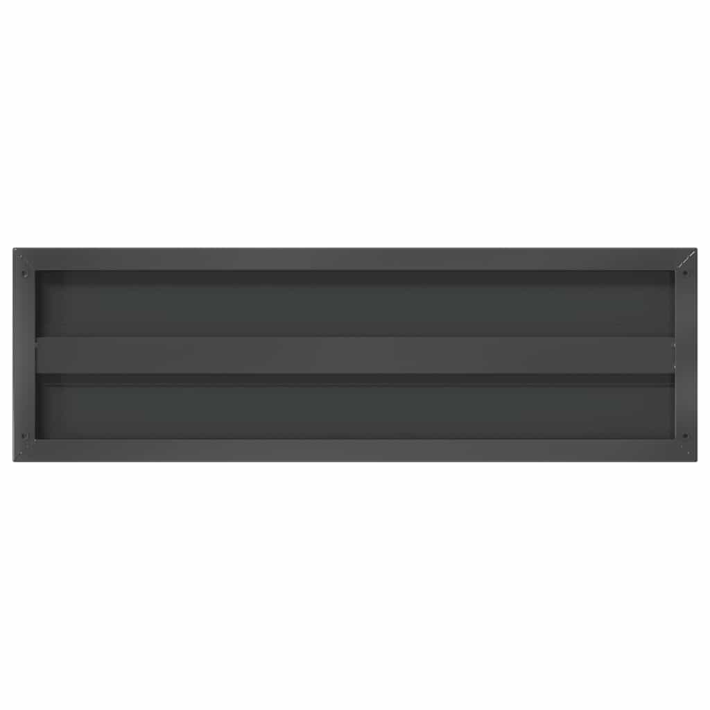 2 db fekete rozsdamentes acél fali polc 75 x 23,5 cm