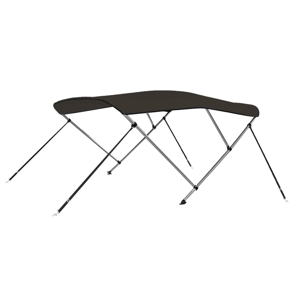 fekete háromágú bimini tető 183 x 140 x 137 cm
