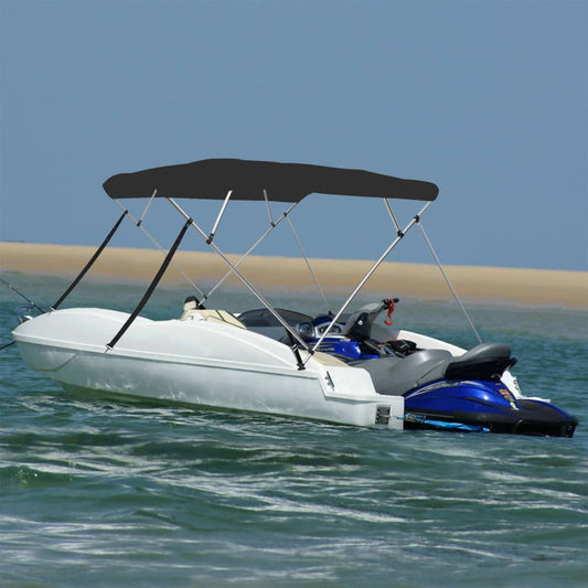 fekete négyágú bimini tető 243 x 196 x 137 cm