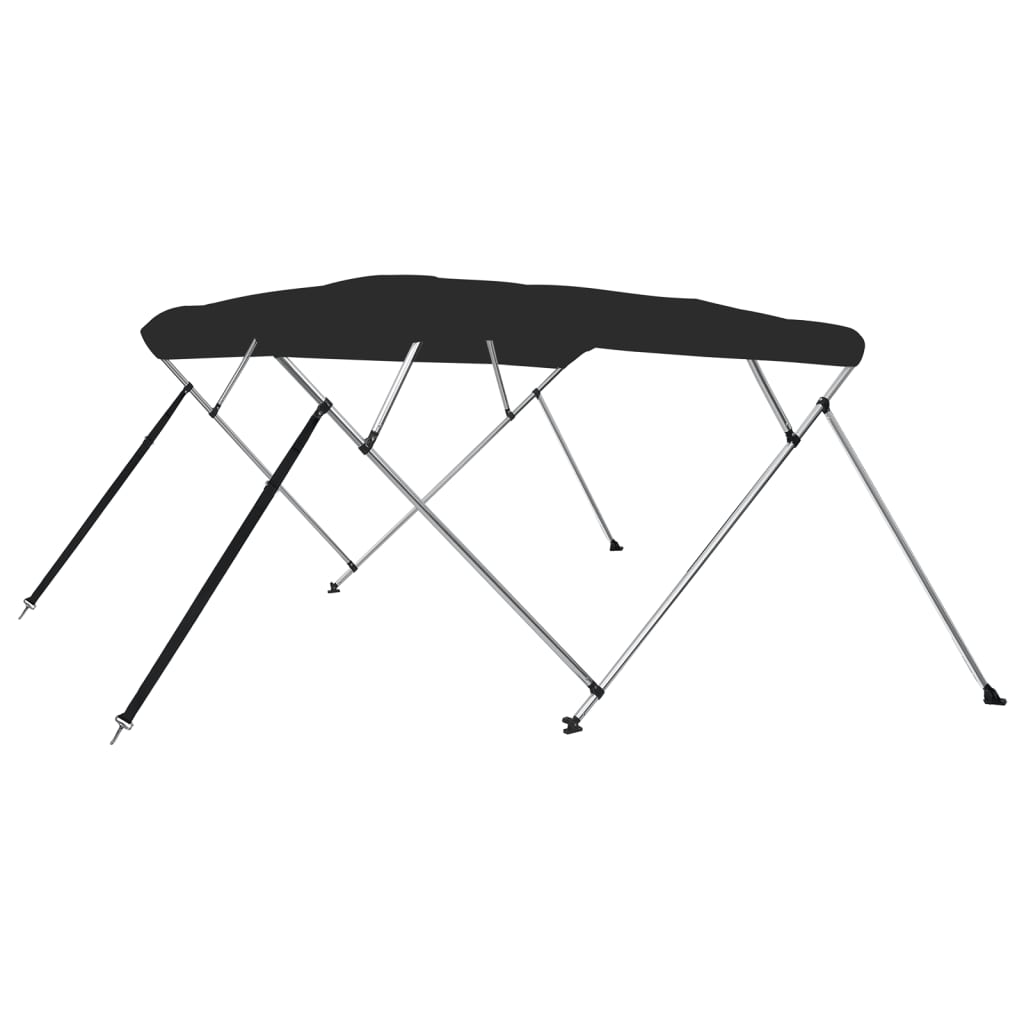 fekete négyágú bimini tető 243 x 244 x 137 cm