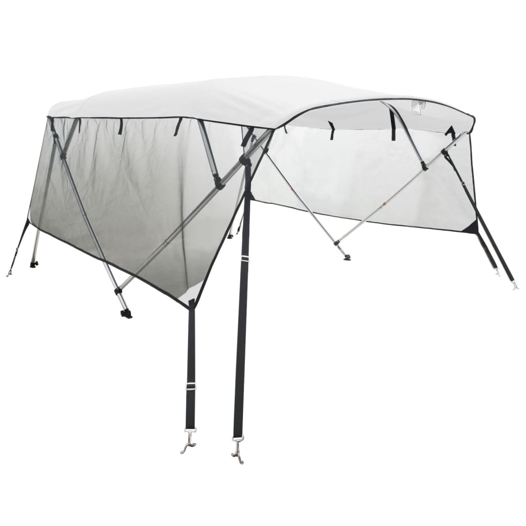 négyágú bimini tető hálós oldalfalakkal 243x(170-182)x137 cm
