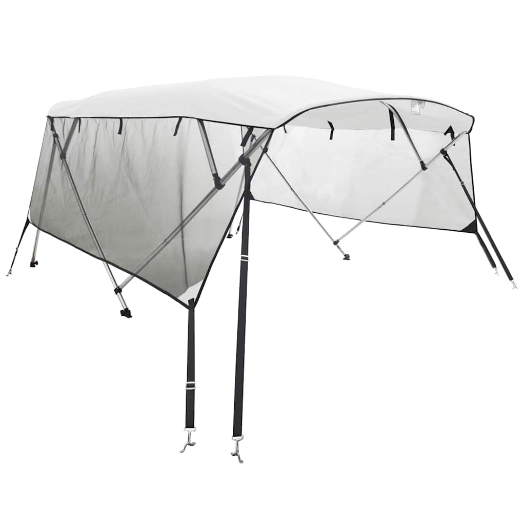 négyágú bimini tető hálós oldalfalakkal 243x(230-244)x137 cm