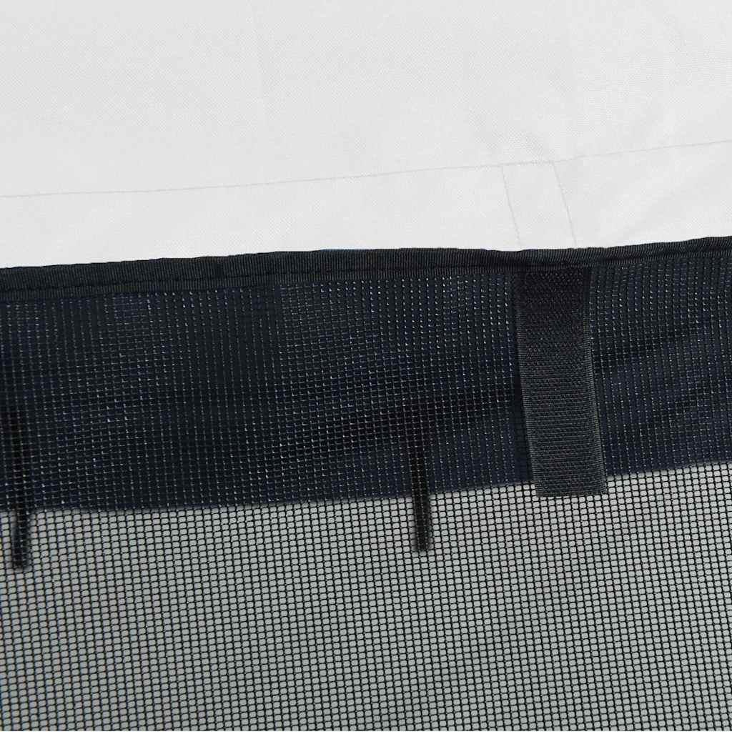 négyágú bimini tető hálós oldalfalakkal 243x(230-244)x137 cm