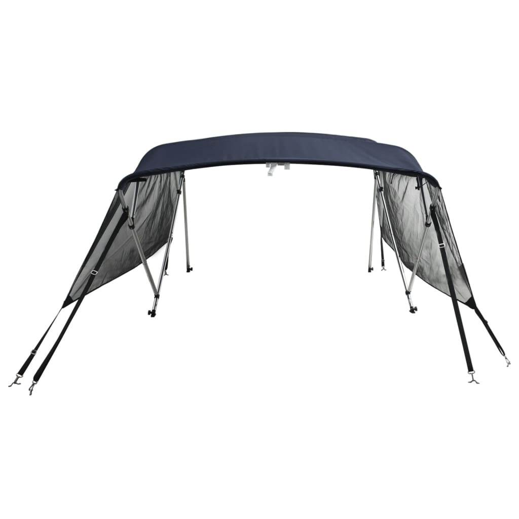 négyágú bimini tető hálós oldalfalakkal 243x(230-244)x137 cm