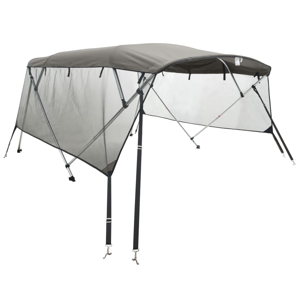 négyágú bimini tető hálós oldalfalakkal 243x(230-244)x137 cm