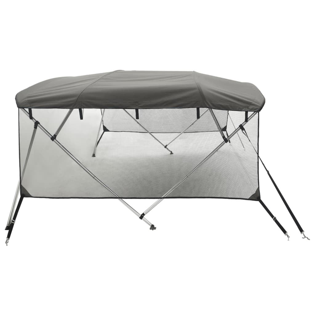 négyágú bimini tető hálós oldalfalakkal 243x(230-244)x137 cm