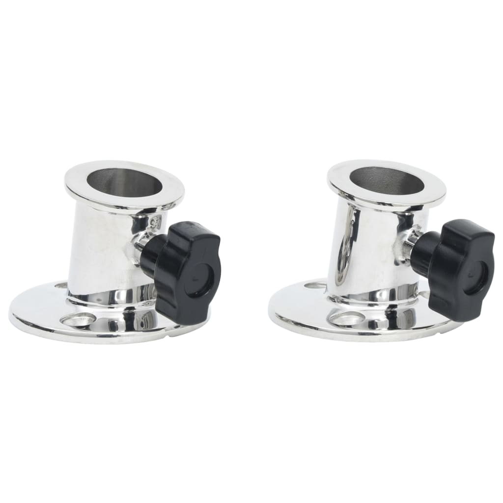 2 db rozsdamentes acél kerek bimini alj 26 mm-es csőhöz