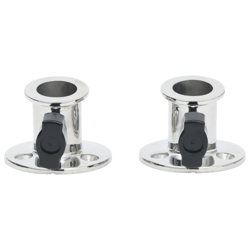 2 db rozsdamentes acél kerek bimini alj 26 mm-es csőhöz