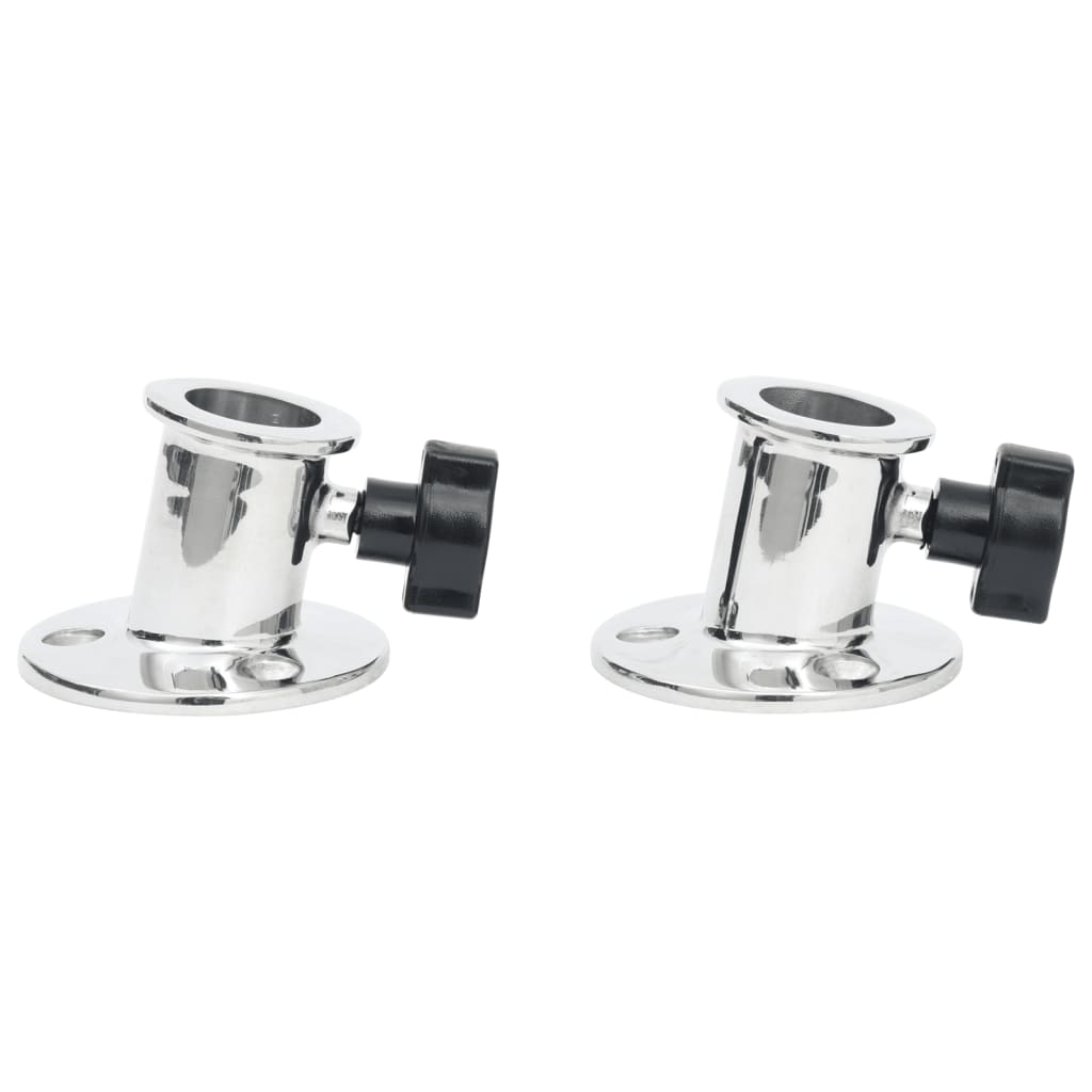 2 db rozsdamentes acél kerek bimini alj 26 mm-es csőhöz
