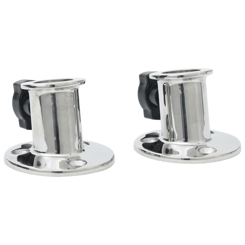2 db rozsdamentes acél kerek bimini alj 26 mm-es csőhöz