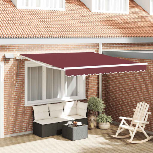 Behúzható napellenző Burgundi 300 x 250 cm Szövet és Alumínium